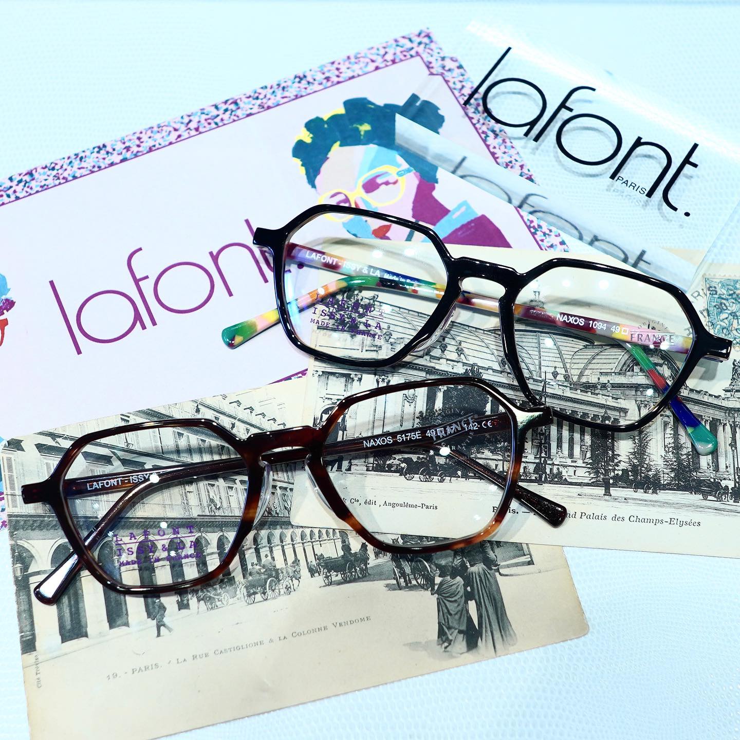 brand:LAFONT
mod:NAXOS
col:1094.5175E
 
●NAXOS(ナクソス)はギリシャの島の名前が由来のヘキサゴン(六角)シェイプのアイウェア。

角がしっかり立ちながら線は細く掛けやすく馴染むバランスの良いラフォンらしいデザイン。

カラーリングも内側にカラフルで可愛らしいアセテート生地を貼り合わせるなどユーモアで遊び心のある配色。

レンズシェイプも小ぶりなのも嬉しいポイントです。

是非店頭にてご覧くださいませ。

商品に関するお問い合わせはDM、お電話、メールでも受付しておりますのでお気軽に問い合わせください。

︎shop data︎
最寄り駅 自由が丘
正面口出口から歩いて約５分です。
住所 152-0035
東京都目黒区自由が丘1-16-13ヒルズ自由が丘1F
︎03-5731-6612
info＠beauxyeux.jp

#jacquesmariemage　  #眼鏡店　 
@beauxyeux_azabu