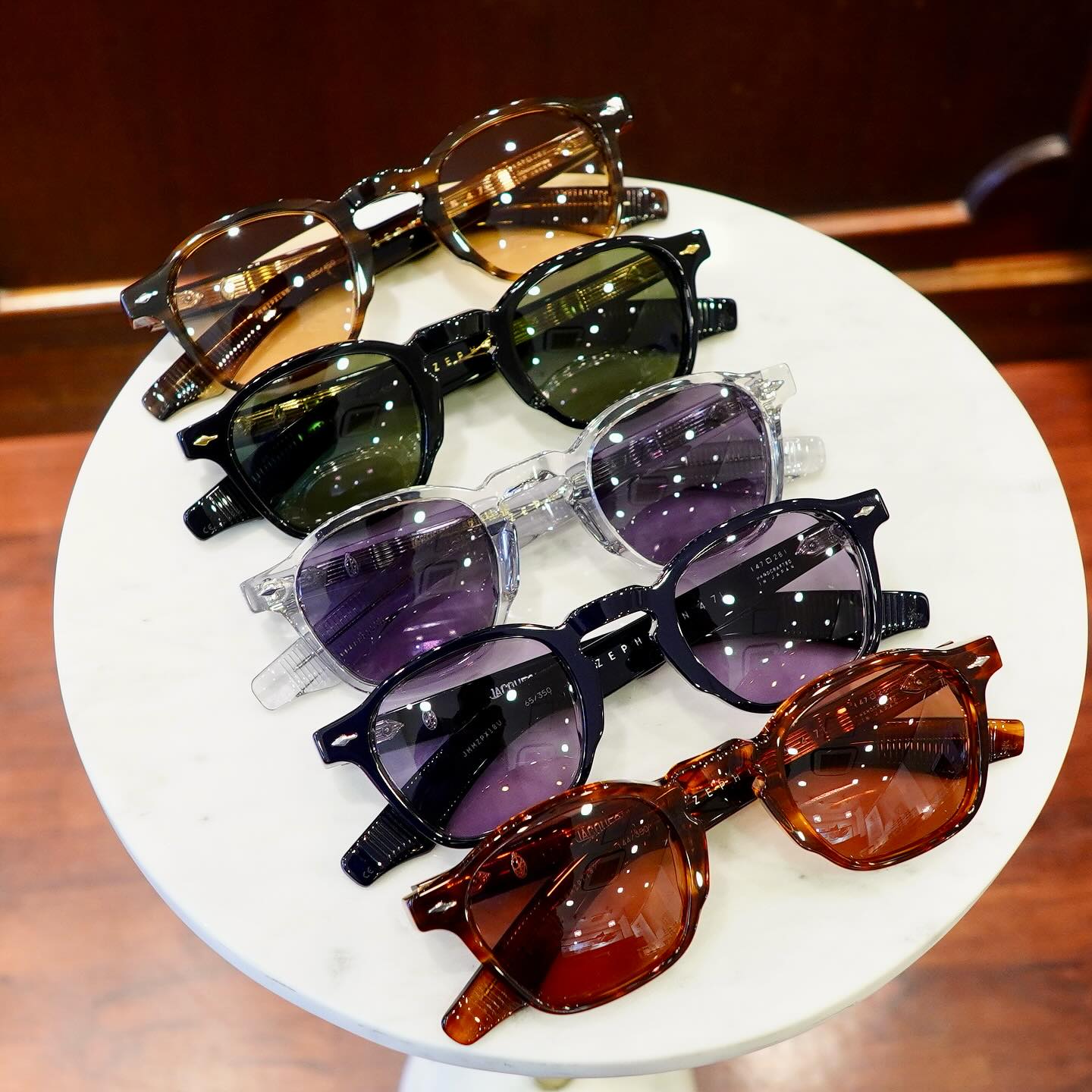 brand:JACQUES MARIE MAGE
model:ZEPHIRIN 47
col:Hazel,Hudson,Sulfur,Venom,Bourbon

JACQUES MARIE MAGEよりZEPHIRIN47の新色が入荷しました！

どれも間違いない良い配色となっております！

眼鏡、サングラスどちらでもお使いいただけるサイズ感。
是非お試しください。

商品に関するお問い合わせはDM、お電話、メールでも受付しておりますのでお気軽に問い合わせください。

?shop data?
最寄り駅 自由か?丘
正面口出口から歩いて約５分て?す。
住所 152-0035
東京都目黒区自由か?丘1-16-13ヒルス?自由か?丘1F
?03-5731-6612
info＠beauxyeux.jp

New colors of ZEPHIRIN47 have arrived from JACQUES MARIE MAGE! 

All of the color combinations are sure to be a hit! 

The size is perfect for both eyeglasses and sunglasses. 

Give them a try! 

If you have any questions about our products, please feel free to contact us via DM, phone, or email.

? shop information?
SHOP beauxyeux Jiyugaoka
ZIPCODE 152-0035
1F Hills Jiyugaoka 1-16-13
Jiyugaoka Meguro-ku Tokyo JAPAN
?+81-35731-6612
info@beauxyeux.jp



#自由か?丘 
#ホ?ス?ュー自由か?丘



@beauxyeux_azabu
@beauxyeux_jiyugaoka 
@jacquesmariemage